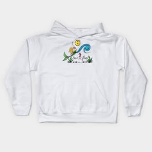 Lean Into the Flow: Magical Mermaid Watercolor Illustration Kids Hoodie